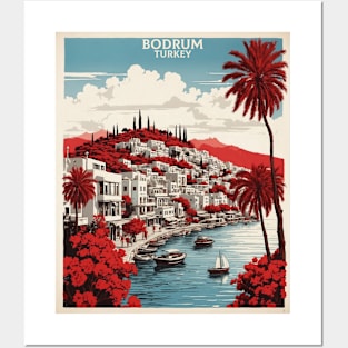 Bodrum Turkey Vintage Retro Travel Tourism Posters and Art